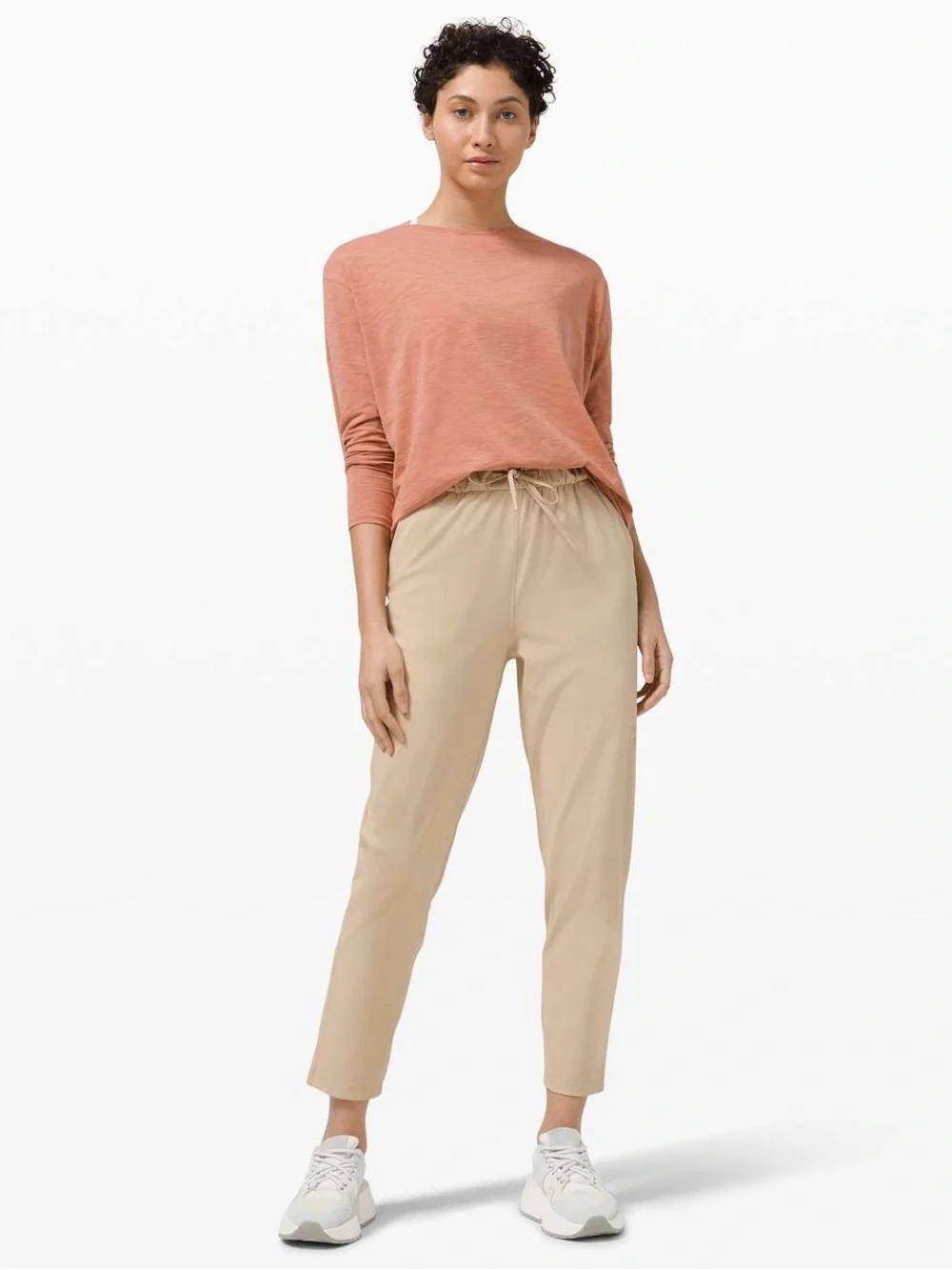 Lululemon Womens Keep Moving Pants 7/8 Trench Tan Size 8 *489